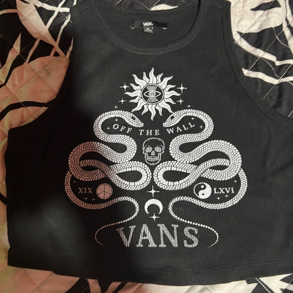 Vans Black Graphic Crop Top